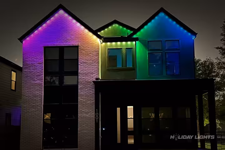 Permanent holiday lights installation in New York