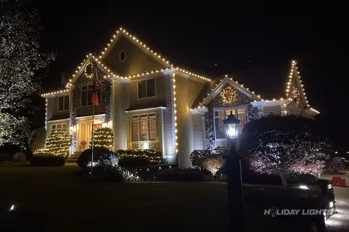 Residential holiday lights installation in New York