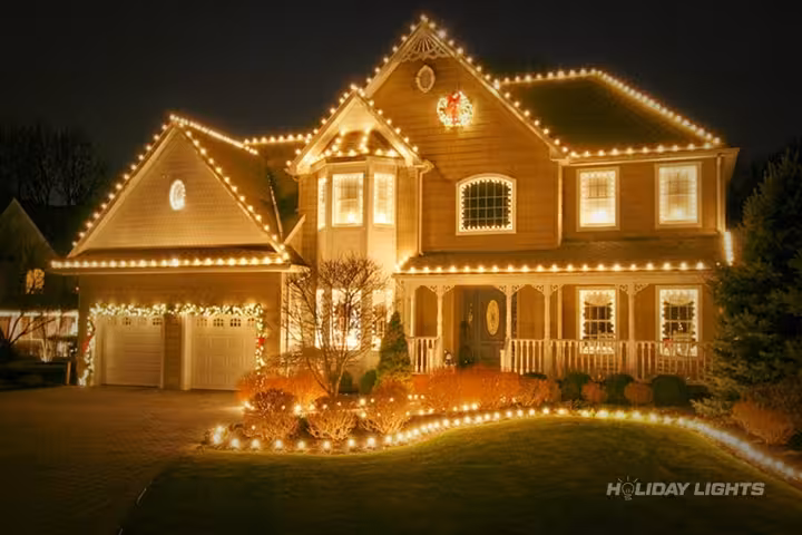 Residential holiday lights installation in New York